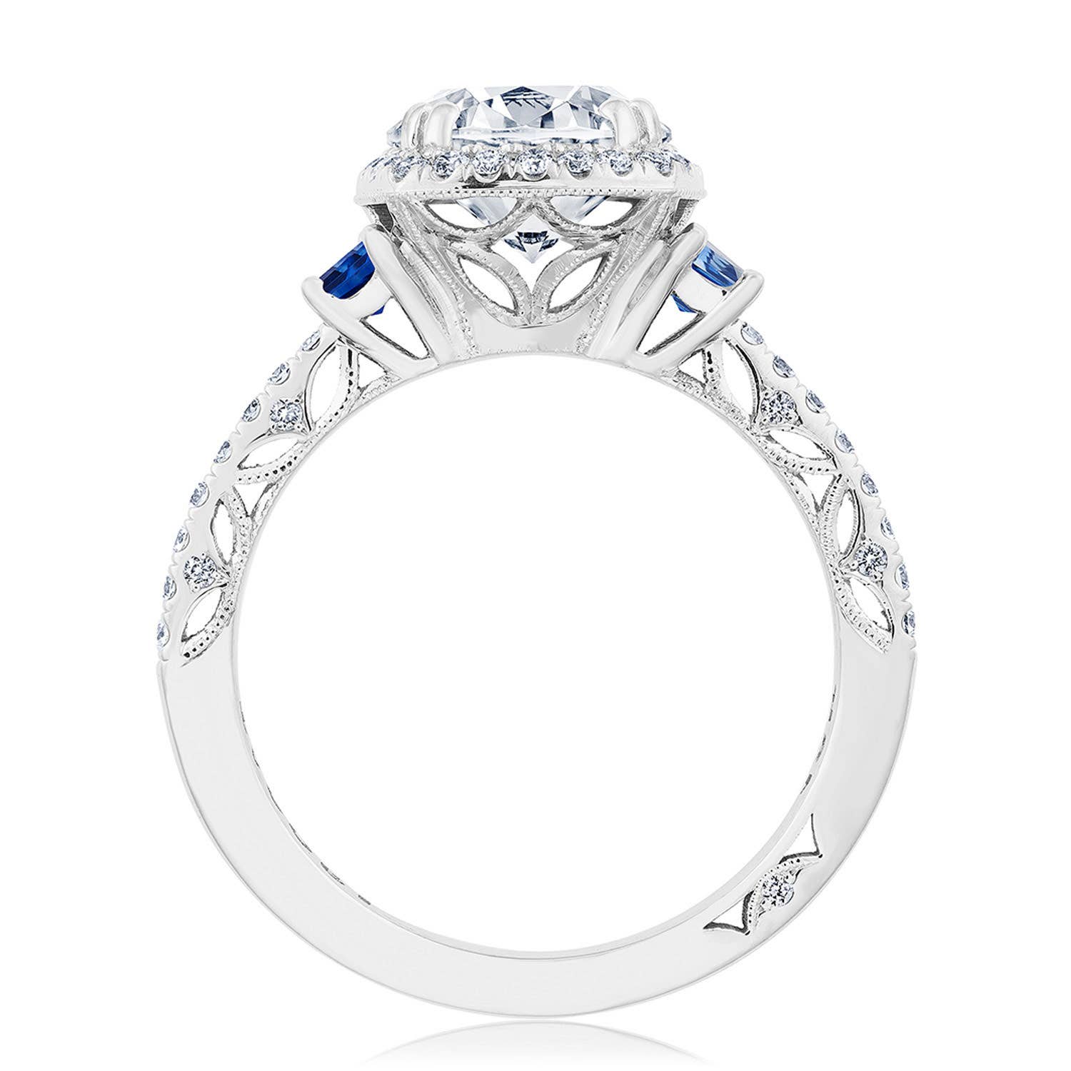 Tacori Ice Blue Three Stone sale Bloom Ring .925