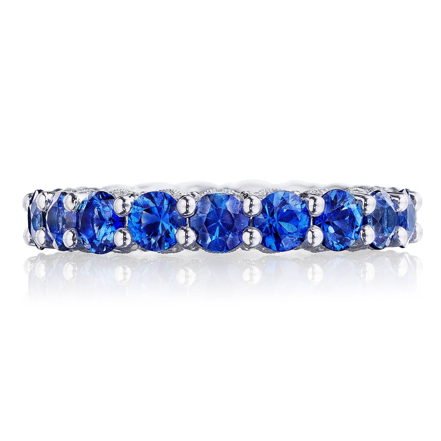 Round Sapphire Eternity Band